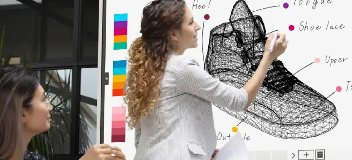 Presenting on a Ricoh interactive whiteboard